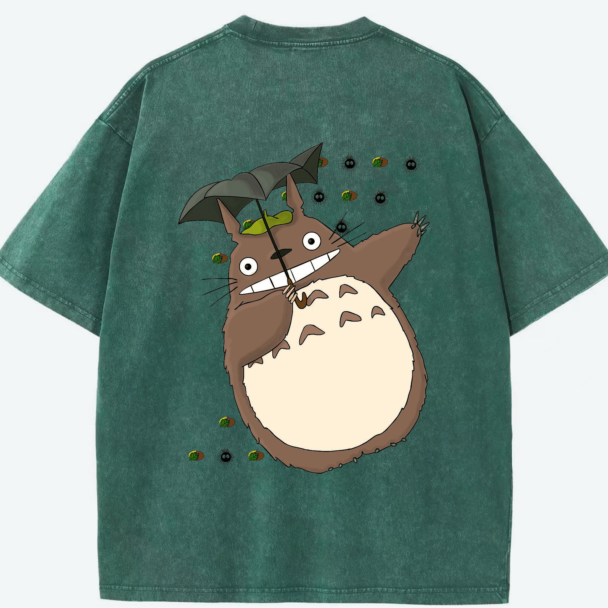 （画像用） となりのトトロ 草壁メイ 草壁サツキ My Neighbor Totoro Satsuki Kusakabe Mei Kusakabe 綿100% ヴィンテージ風 半袖Tシャツ（背面プリント）